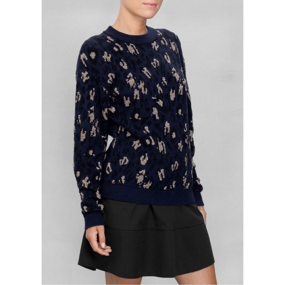 & Other Stories Sweaters - 🔥NWT & Other Stories Leopard Print Jacquard Sweater Size XS $95